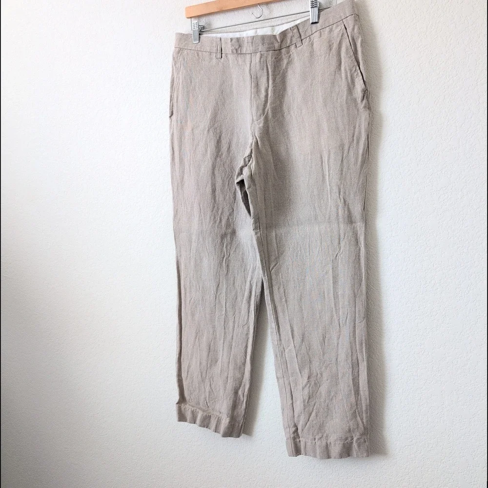 Rawganique Mens Hemp Trousers Tan Straight‎ Leg Eco-Friendly Pants Organic 36x33